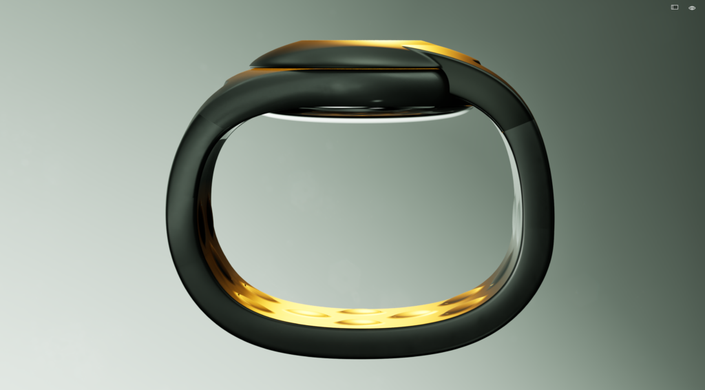 Side view of ALEYE wristband.